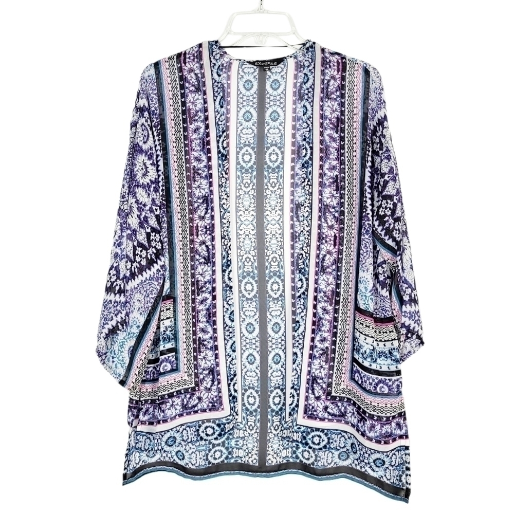 EXPRESS bohemian boho lightweight open front kimono